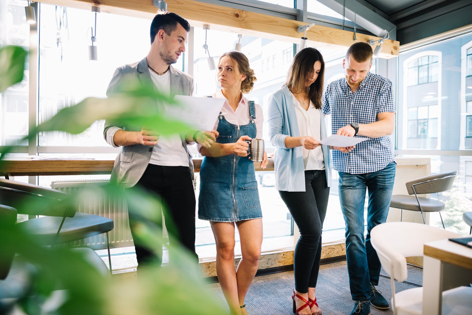 Smoky Peak Services LLC leadership team reviewing operations documentation for property services across East Tennessee and the Smoky Mountains